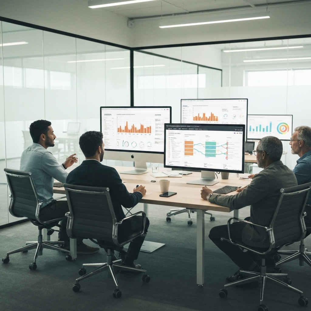 Modern Green Technology Workspace